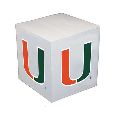 Miami Hurricanes Sticky Note Memo Cube - 550 Sheets