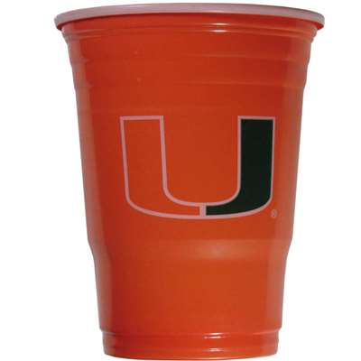 Miami Hurricanes Plastic Game Day Cup - 18 Count