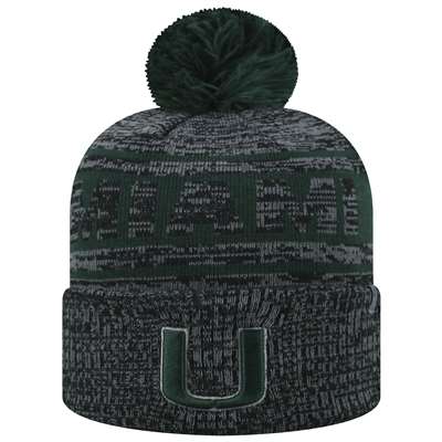 Miami Hurricanes Top of the World Sock It 2 Me Knit Beanie