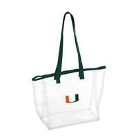 Miami Hurricanes Clear Stadium Tote Bag