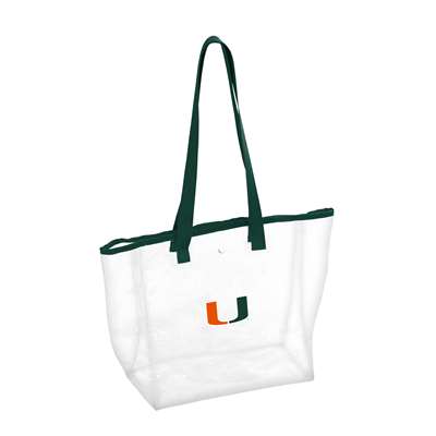 Miami Hurricanes Clear Stadium Tote Bag