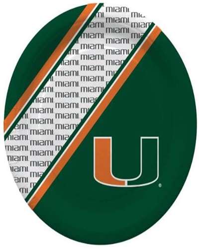 Miami Hurricanes Disposable Paper Plates - 20 Pack