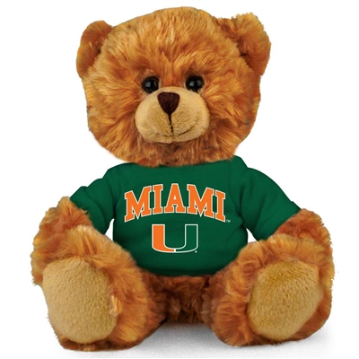 Miami Hurricanes Stuffed Bear - 11"