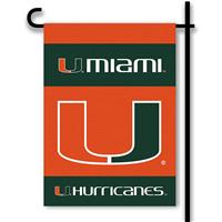 Miami Hurricanes 2-Sided Garden Flag