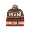 Miami Hurricanes 47 Brand Bering Cuff Knit Beanie