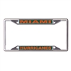 Miami Hurricanes Metal Inlaid Acrylic License Plat