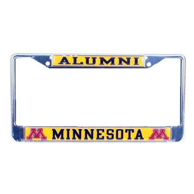 Minnesota Golden Gophers Alumni Metal License Plate Frame W/domed Insert