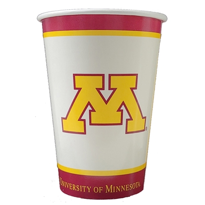 Minnesota Golden Gophers Disposable Paper Cups - 20 Pack