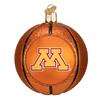 Minnesota Golden Gophers Glass Christmas Ornament - Basketball