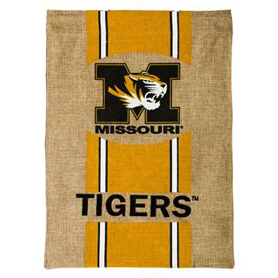 Missouri Tigers Burlap Flag - 12.5" x 18"