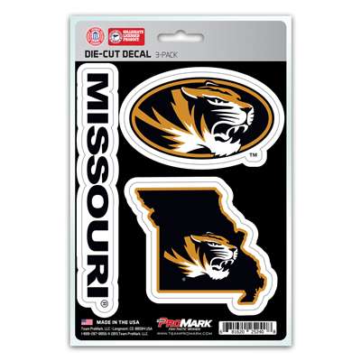 Missouri Tigers Decals - 3 Pack