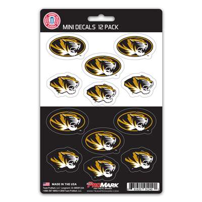 Missouri Tigers Mini Decals - 12 Pack