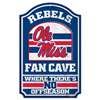 Mississippi Ole Miss Rebels Fan Cave Wood Sign