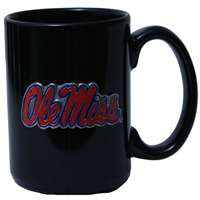 Mississippi Ole Miss Rebels 15oz Black Ceramic Mug