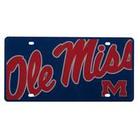 Mississippi Ole Miss Rebels Full Color Mega Inlay License Plate