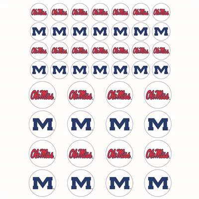 Mississippi Ole Miss Rebels Small Sticker Sheet - 2 Sheets