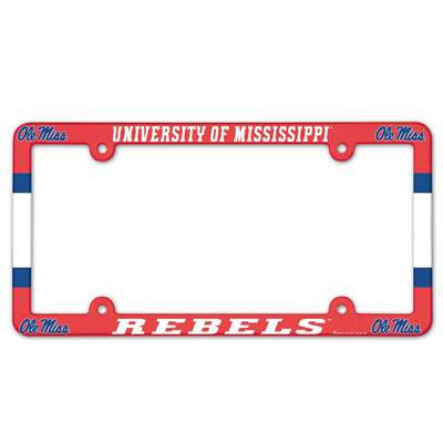 Mississippi Ole Miss Rebels Plastic License Plate Frame