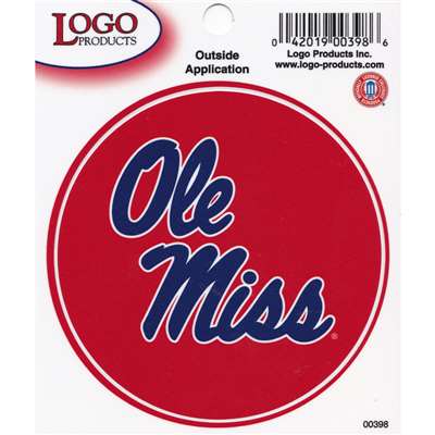 Mississippi Ole Miss Rebels Logo Decal - 3.5" x 3.5"