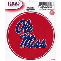Mississippi Ole Miss Rebels Logo Decal - 5" x 5"