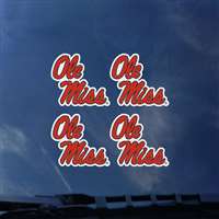 Mississippi Ole Miss Rebels Transfer Decals - Set of 4