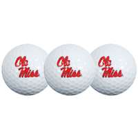 Mississippi Ole Miss Rebels Team Effort Nike Golf Balls 3 Pack