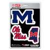Mississippi Ole Miss Rebels Decals - 3 Pack
