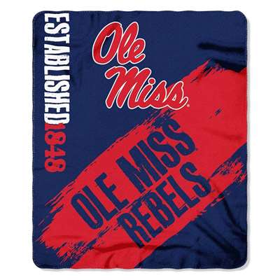 Mississippi Ole Miss Rebels Painted Fleece Throw Blanket