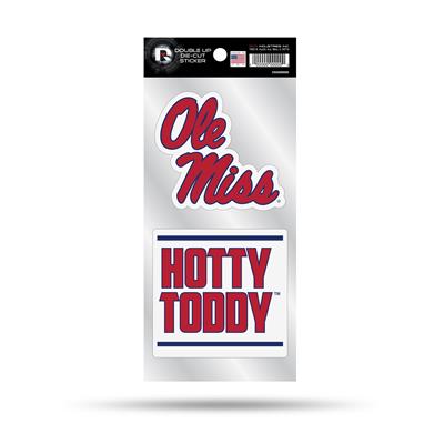 Mississippi Ole Miss Rebels Double Up Die Cut Decal Set