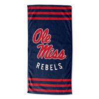 Mississippi Ole Miss Rebels Stripes Beach Towel