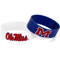Mississippi Ole Miss Rebels Wide Rubber Wristband