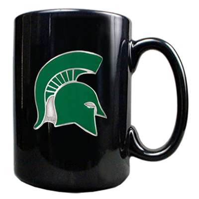 Michigan State Spartans 15oz Black Ceramic Mug