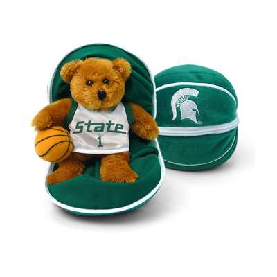 Basketball Michigan State Spartans Stuffed Bear in a Ball 