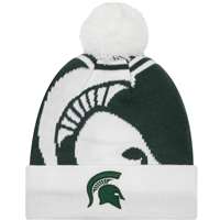 Michigan State Spartans New Era Logo Whiz 2 Pom Knit Beanie