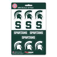 Michigan State Spartans Mini Decals - 12 Pack