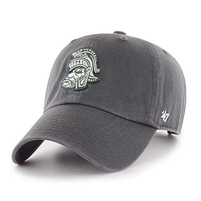 Michigan State Spartans '47 Brand Clean Up Adjustable Hat - Vintage Logo - Charcoal