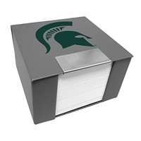 Michigan State Spartans Leather Memo Cube Holder