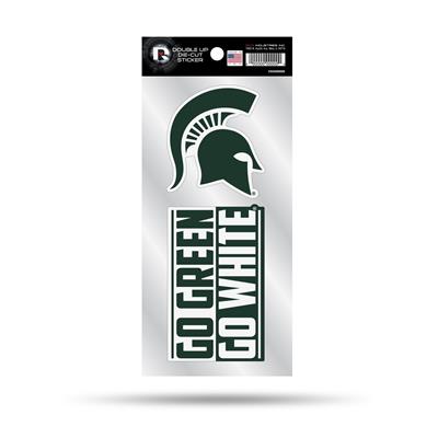 Michigan State Spartans Double Up Die Cut Decal Set