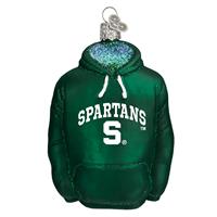 Michigan State Spartans Glass Christmas Ornament - Hoodie