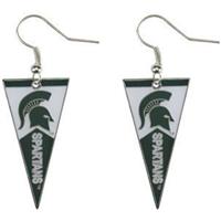 Michigan State Spartans Dangler Earrings - Pennant
