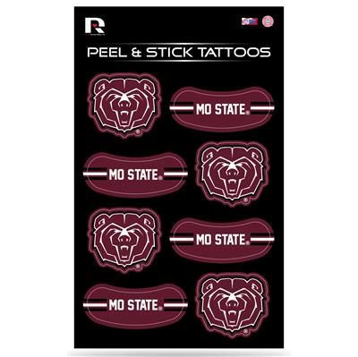 Missouri State Bears Peel and Stick Tattoo Sheet