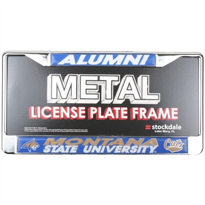 Montana State Bobcats Alumni Metal License Plate Frame W/domed Insert