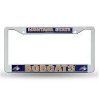 Montana State Bobcats White Plastic License Plate Frame