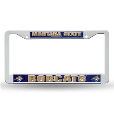 Montana State Bobcats White Plastic License Plate Frame