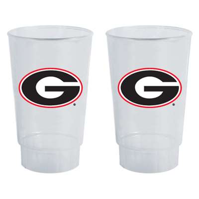 Georgia Plastic Tailgate Cups - Set Of 4