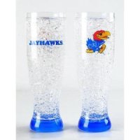 Kansas Jayhawks - 16oz Flared Pilsner Freezer Glass