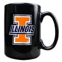 Illinois 15oz Black Ceramic Mug