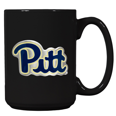 Pittsburgh Panthers 15oz Black Ceramic Mug