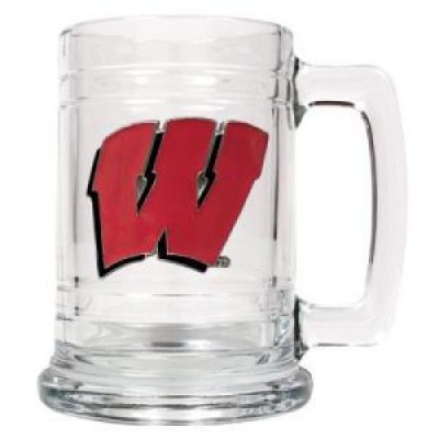Wisconsin 16oz Glass Tankard