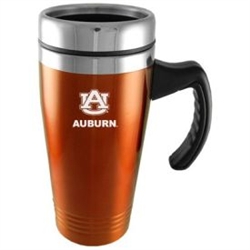 Auburn Tigers Engraved 16oz Stainless Steel Travel Mug - Orange