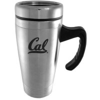 California Golden Bears Engraved 16oz Stainless Steel Travel Mug - Silver